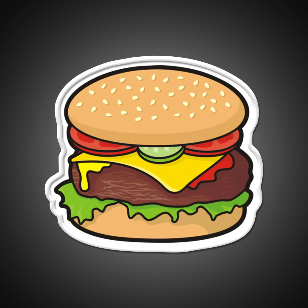 Cheeseburger Fast Food Led Neon Sign For Burger Place Rgb Color - Shineneon