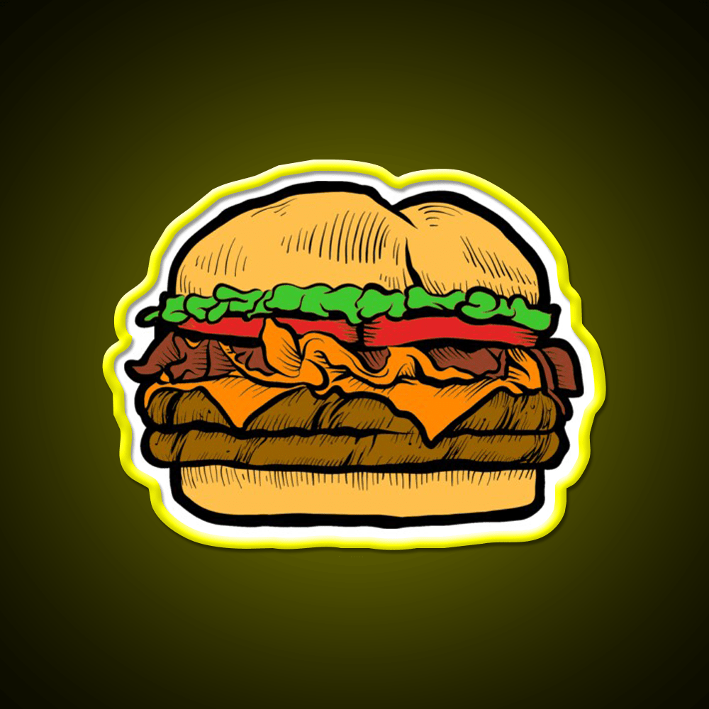 Cheeseburger Party Drink Tequila Led Neon Sign Rgb Color - Shineneon