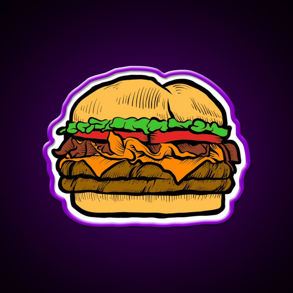 Cheeseburger Party Drink Tequila Led Neon Sign Rgb Color - Shineneon
