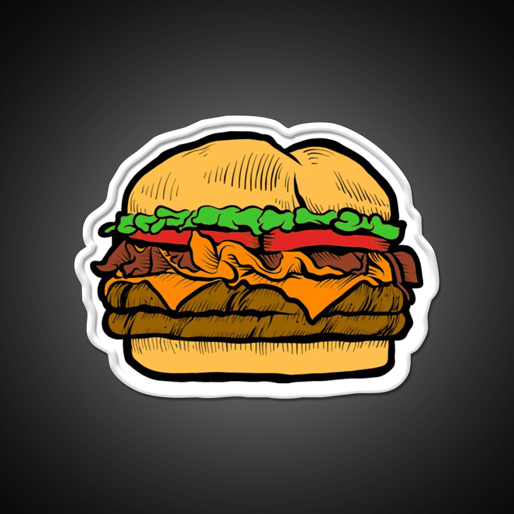 Cheeseburger Party Drink Tequila Led Neon Sign Rgb Color - Shineneon