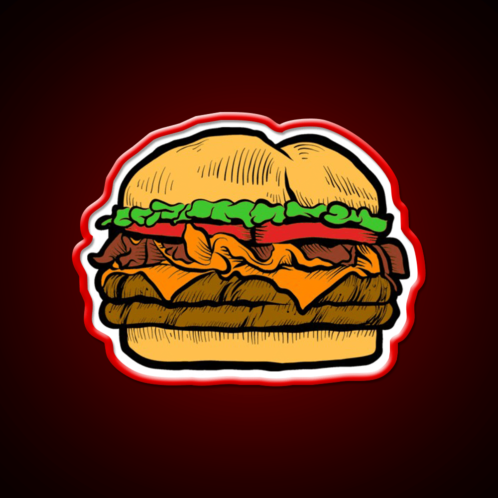 Cheeseburger Party Drink Tequila Led Neon Sign Rgb Color - Shineneon