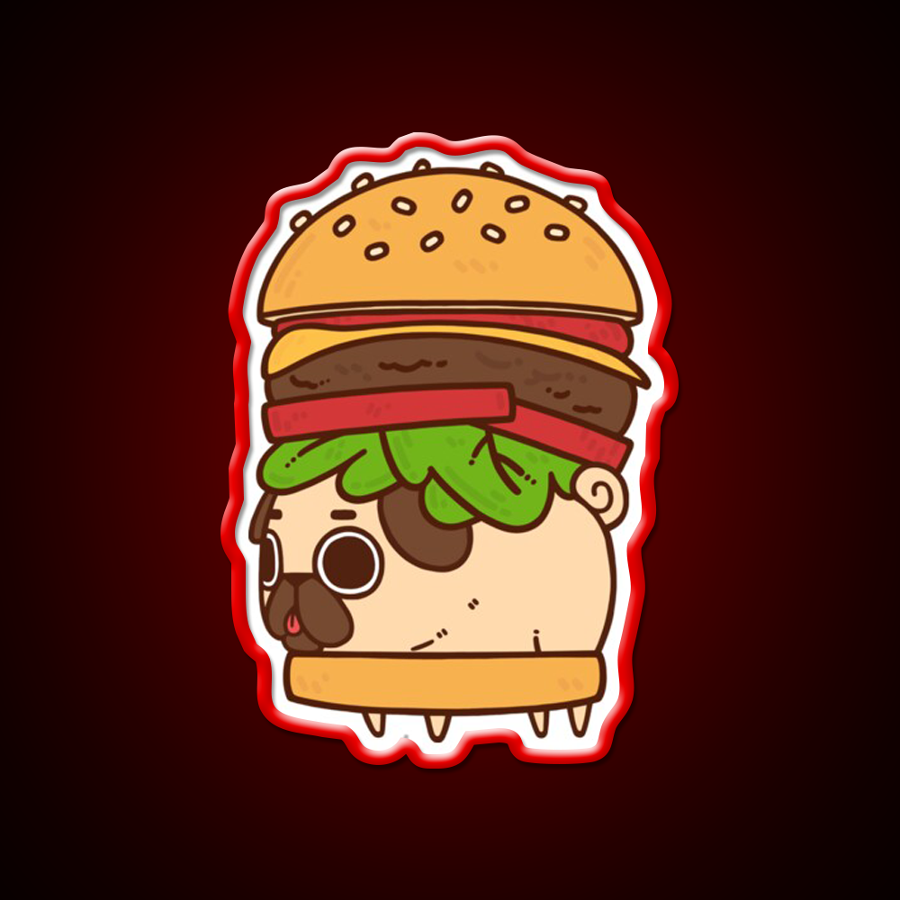 Cheeseburger Puglie Fast Food Led Neon Sign For Burger Place Rgb Color