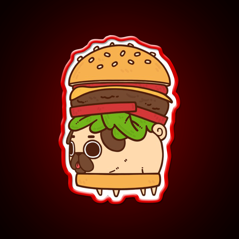 Cheeseburger Puglie Fast Food Led Neon Sign For Burger Place Rgb Color - Shineneon