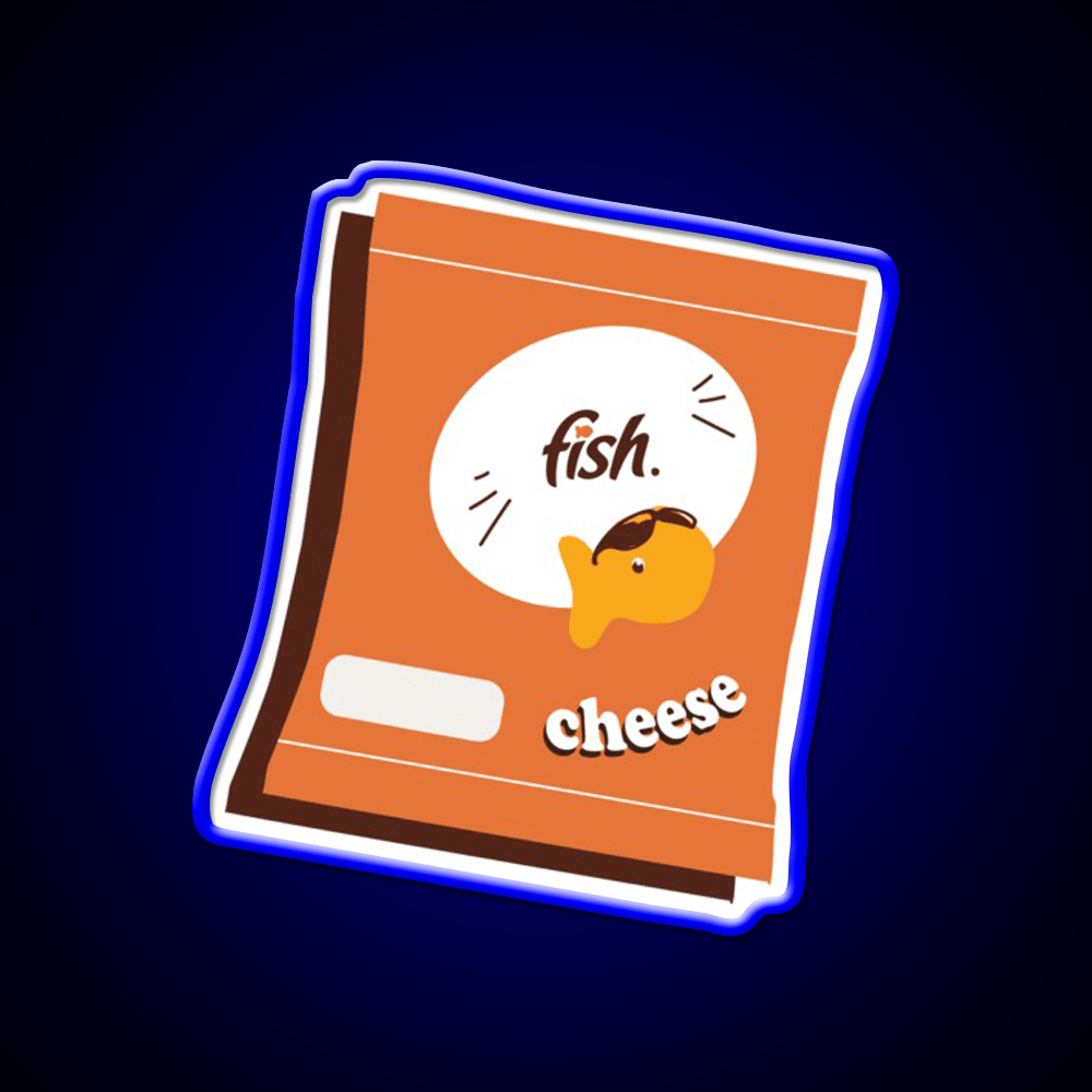 Cheesy Fish A Goldfish Snack Food Led Neon Sign Rgb Color - Shineneon