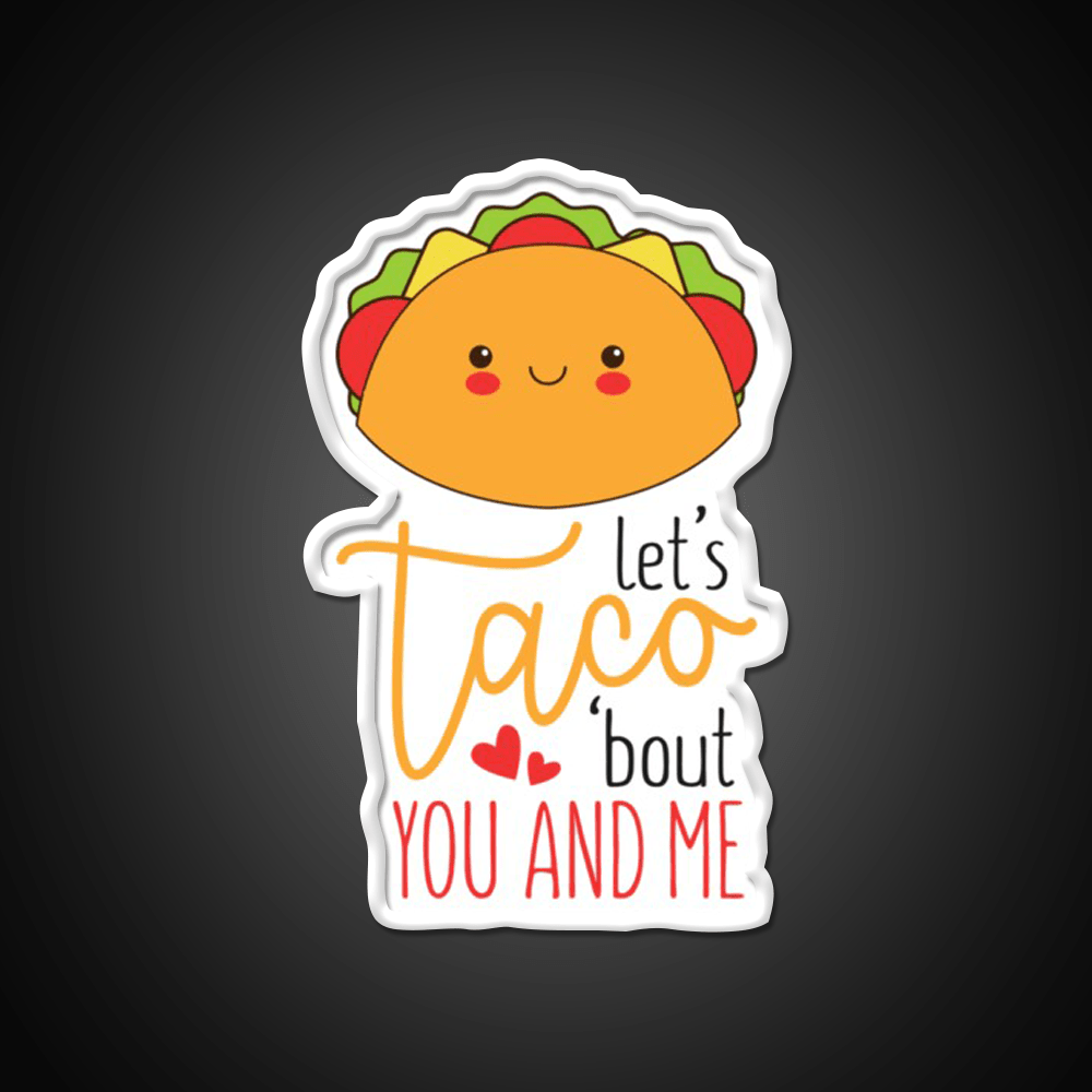 Cheesy Taco Valentines Art Taco Led Neon Sign Mexican Food Sign Rgb Color - Shineneon
