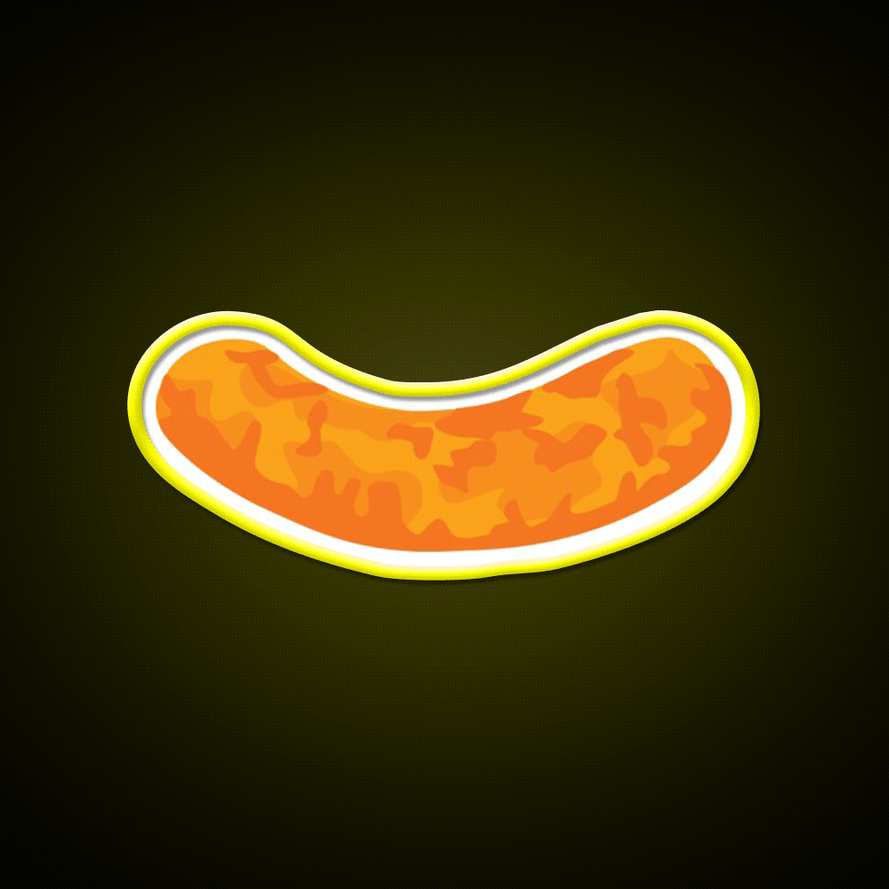 Cheeto Puff Snack Food Led Neon Sign Rgb Color - Custom LED neon sign front view