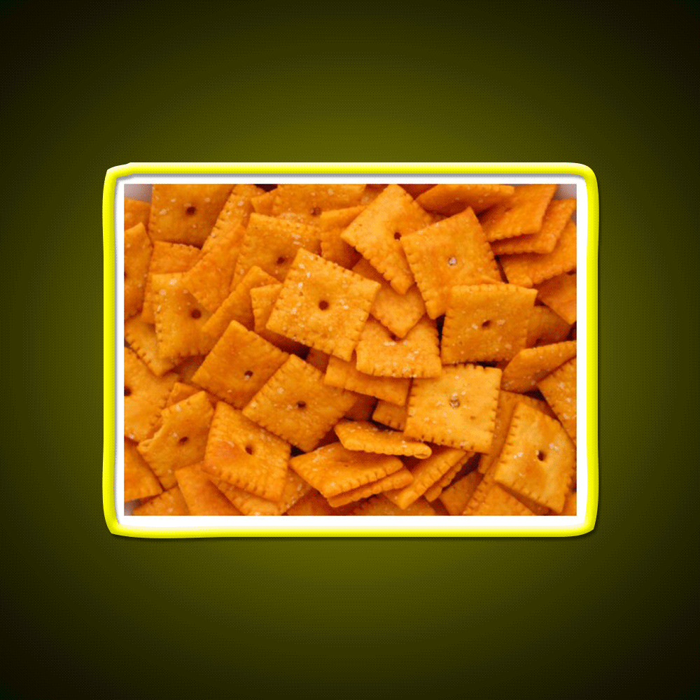 Cheez Its Snack Food Led Neon Sign Rgb Color - Custom LED neon sign front view