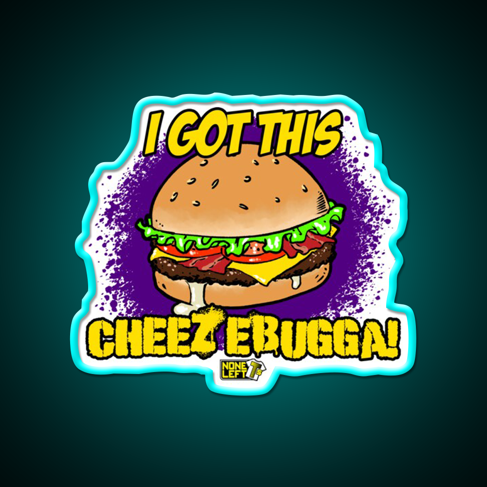 Cheezebugga Fast Food Led Neon Sign For Burger Place Rgb Color