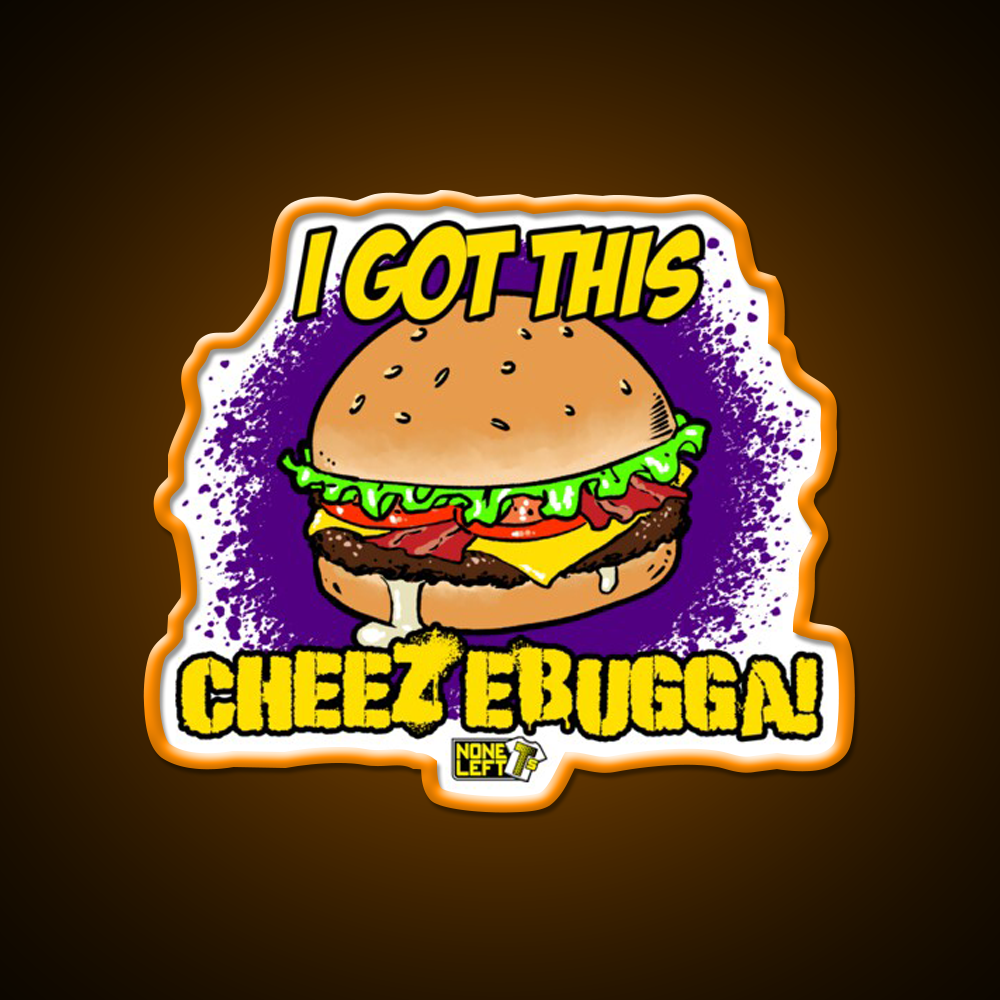 Cheezebugga Fast Food Led Neon Sign For Burger Place Rgb Color