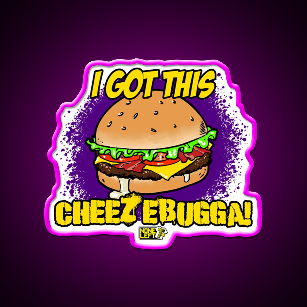 Cheezebugga Fast Food Led Neon Sign For Burger Place Rgb Color