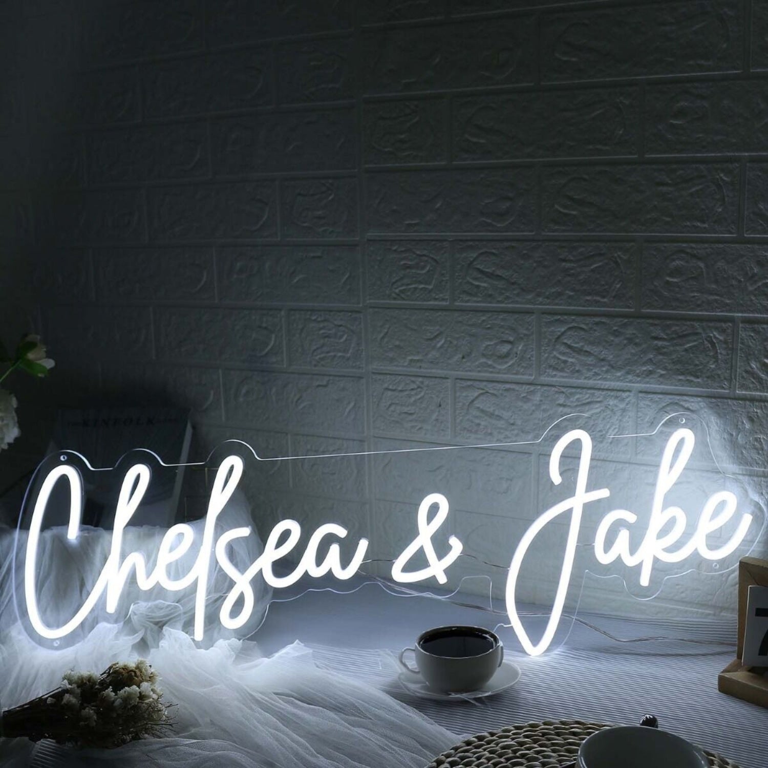 Chelsea And Jake White Led Neon Sign | Shineneon