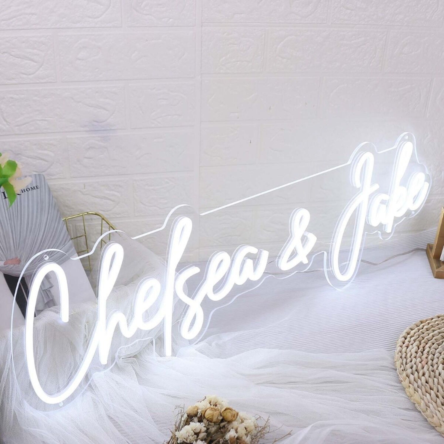 Chelsea And Jake White Led Neon Sign | Shineneon
