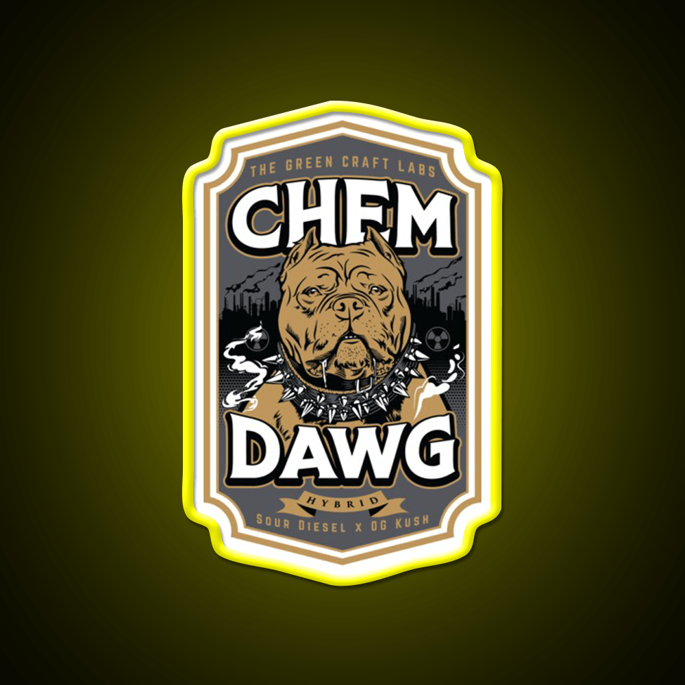 Chemdawg Hemp Inspired Green Leaf Led Neon Sign 420 Neon Decor Rgb Color - Shineneon