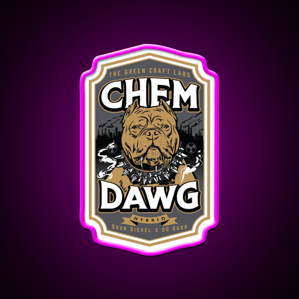 Chemdawg Hemp Inspired Green Leaf Led Neon Sign 420 Neon Decor Rgb Color - Shineneon