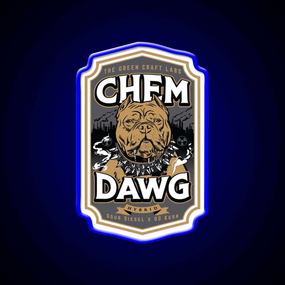 Chemdawg Hemp Inspired Green Leaf Led Neon Sign 420 Neon Decor Rgb Color - Shineneon