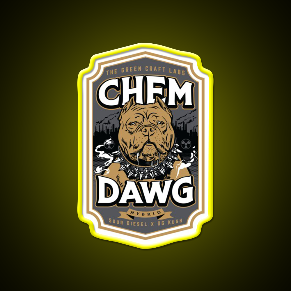 Chemdawg Hemp Inspired Green Leaf Led Neon Sign 420 Neon Decor Rgb Color - LED neon sign view 7