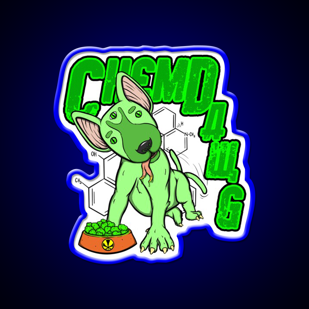 Chemdawg Hemp Inspired Green Leaf Led Neon Sign Rgb Color - LED neon sign view 5
