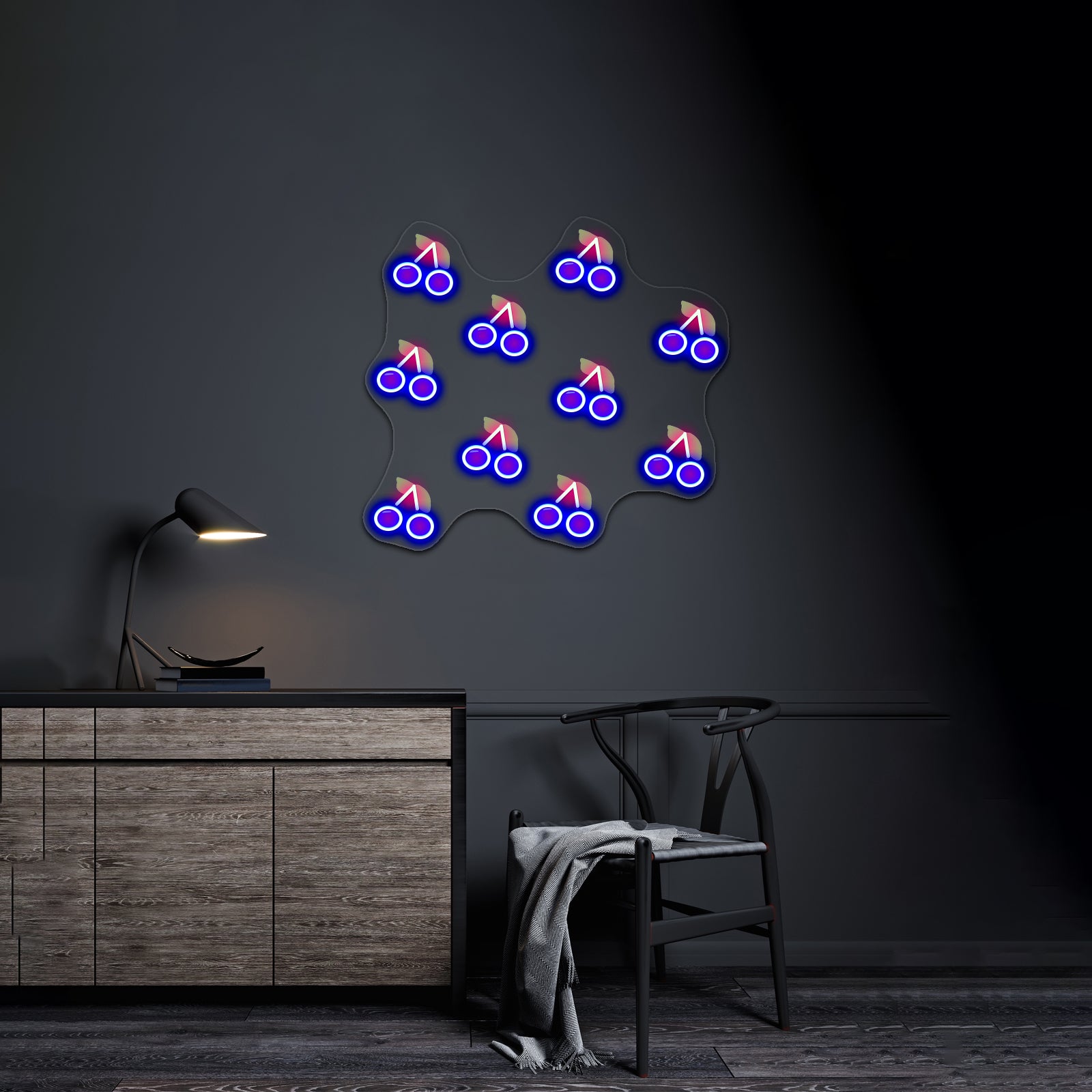 Cherries Artwork Business Neon Sign