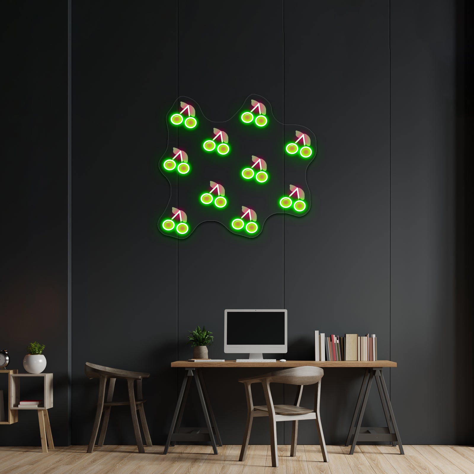 Cherries Artwork Business Neon Sign