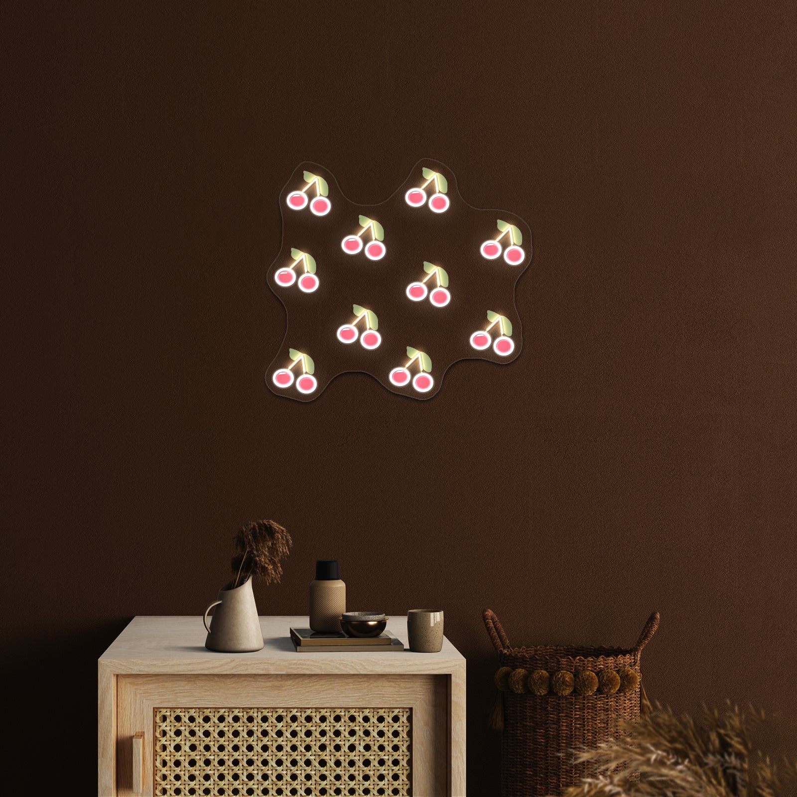 Cherries Artwork Business Neon Sign