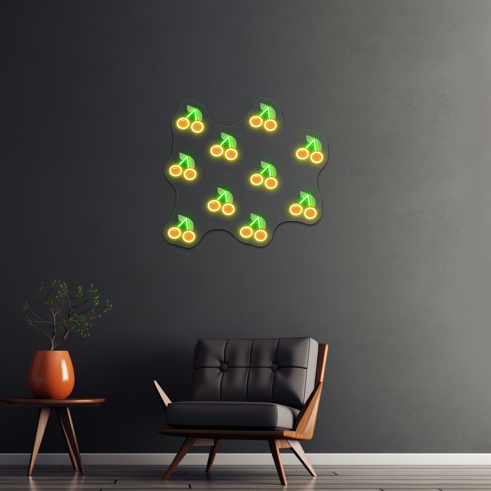 Cherries Artwork Business Neon Sign