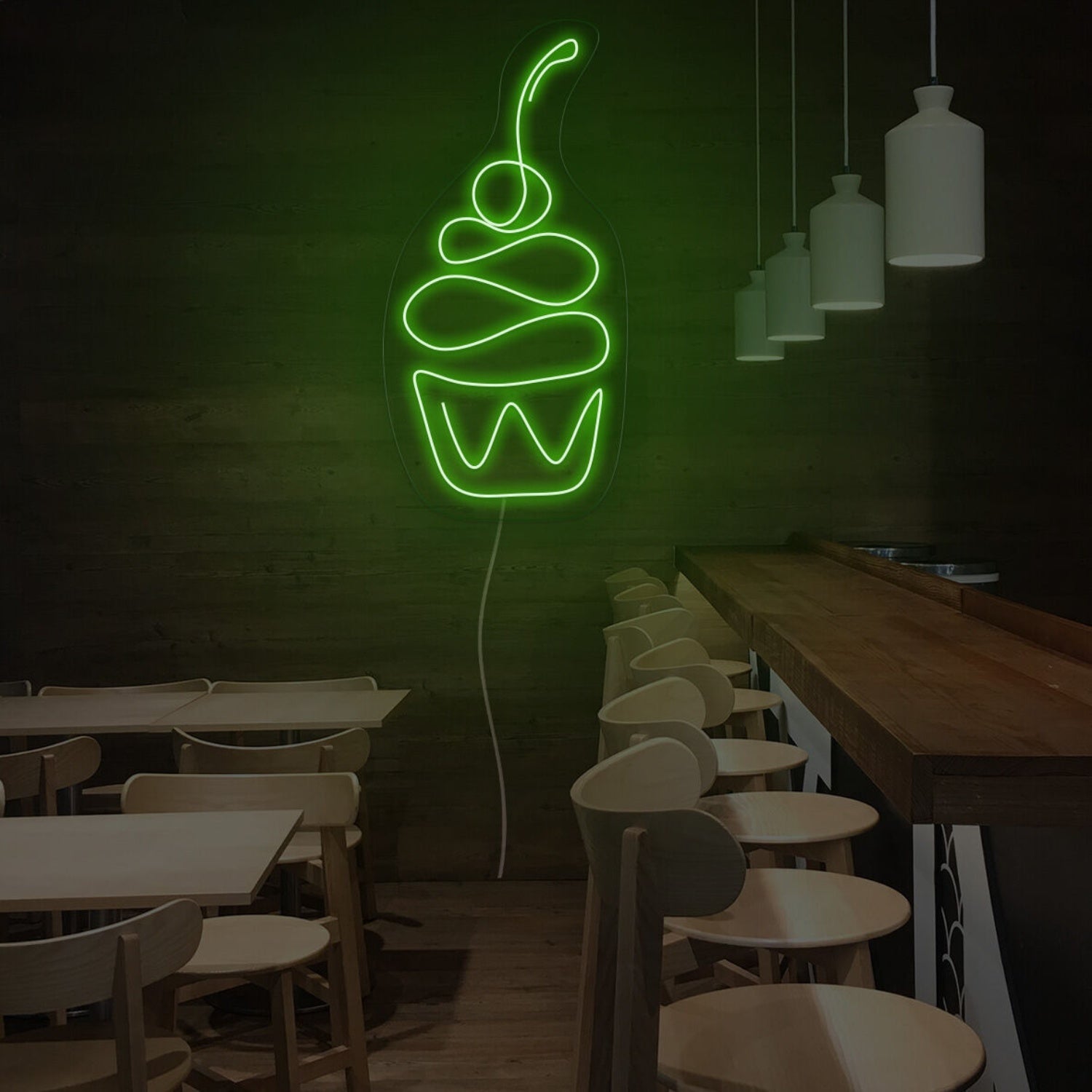Cherry Cupcake Neon Sign For Dessert And Fun Spaces | Shineneon