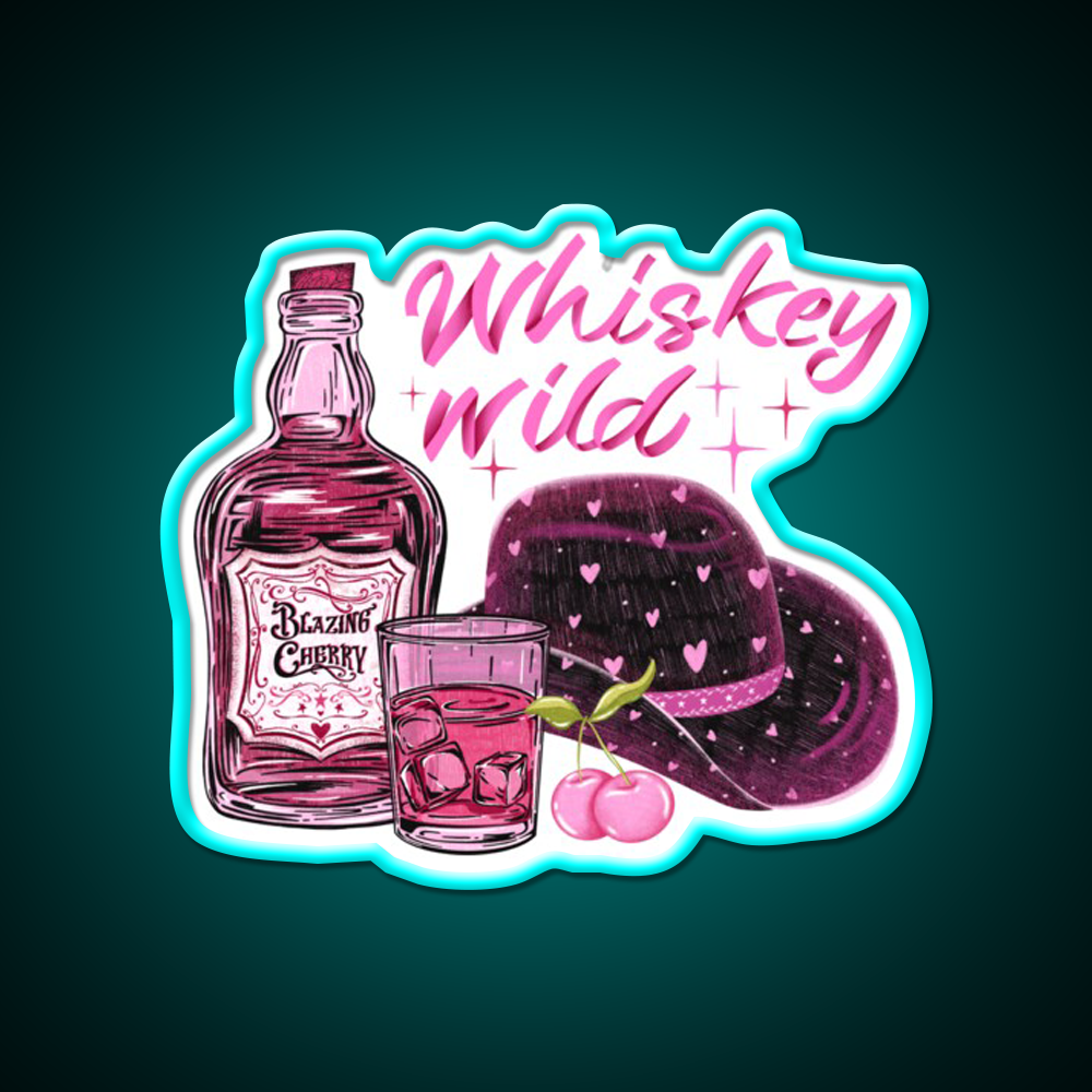 Cherry Flavored Whiskey Drink Bar Led Neon Sign Rgb Color