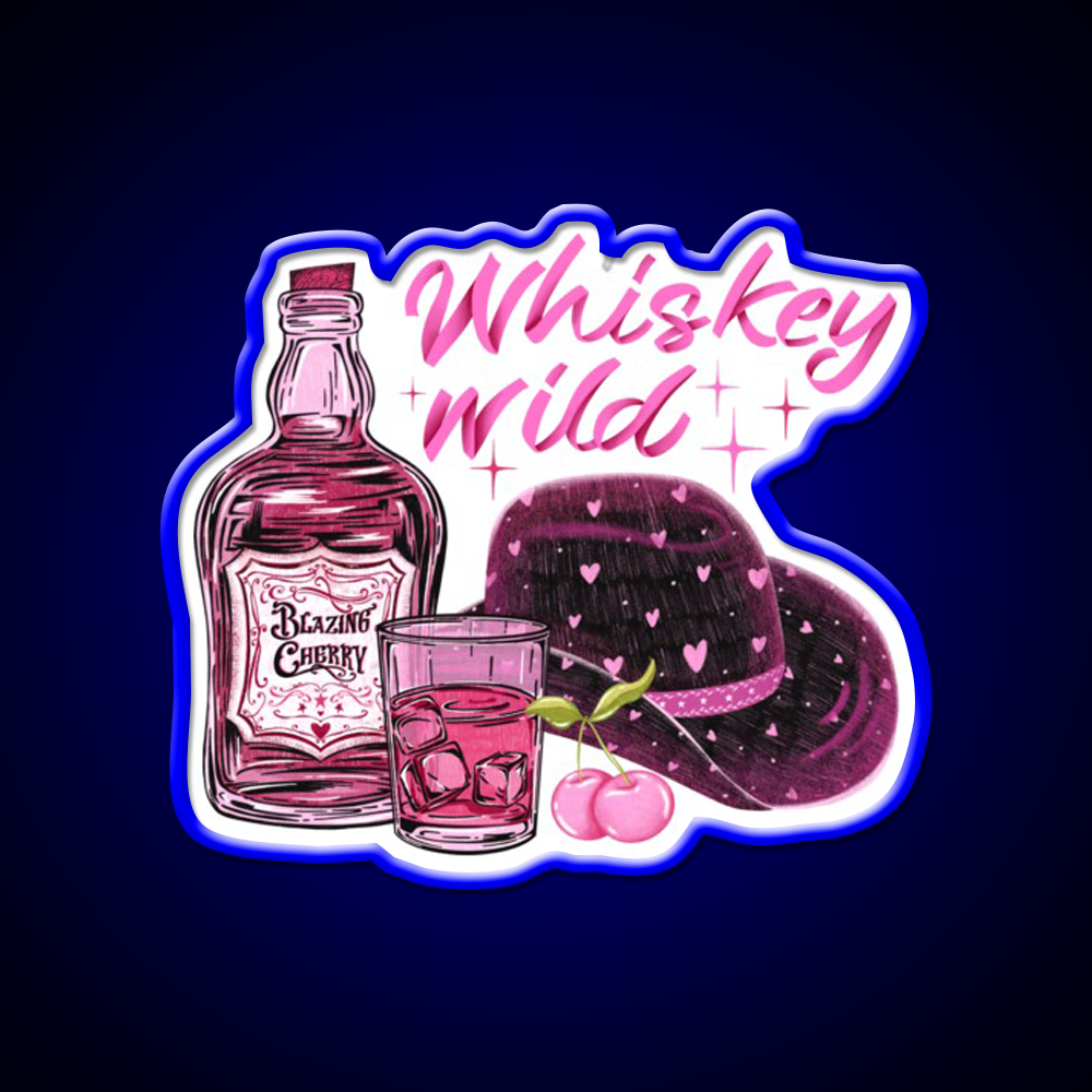 Cherry Flavored Whiskey Drink Bar Led Neon Sign Rgb Color