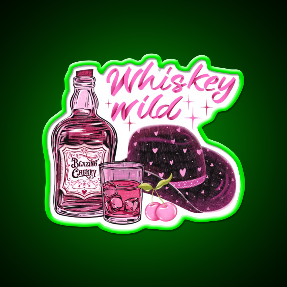 Cherry Flavored Whiskey Drink Bar Led Neon Sign Rgb Color