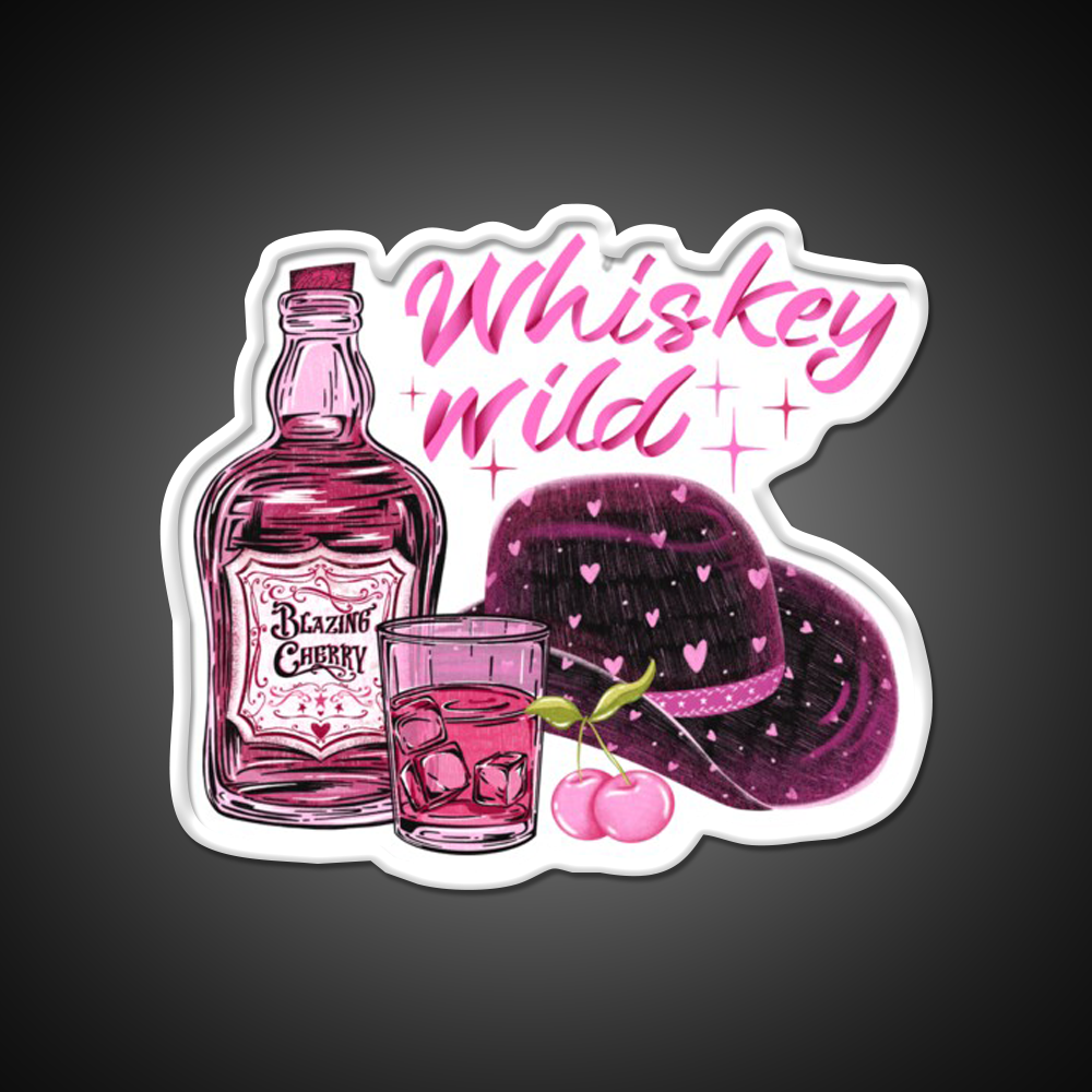 Cherry Flavored Whiskey Drink Bar Led Neon Sign Rgb Color