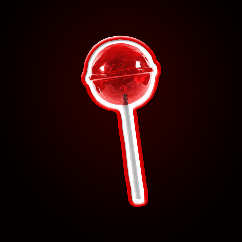 Cherry Lollipop Snack Food Led Neon Sign Rgb Color - Shineneon