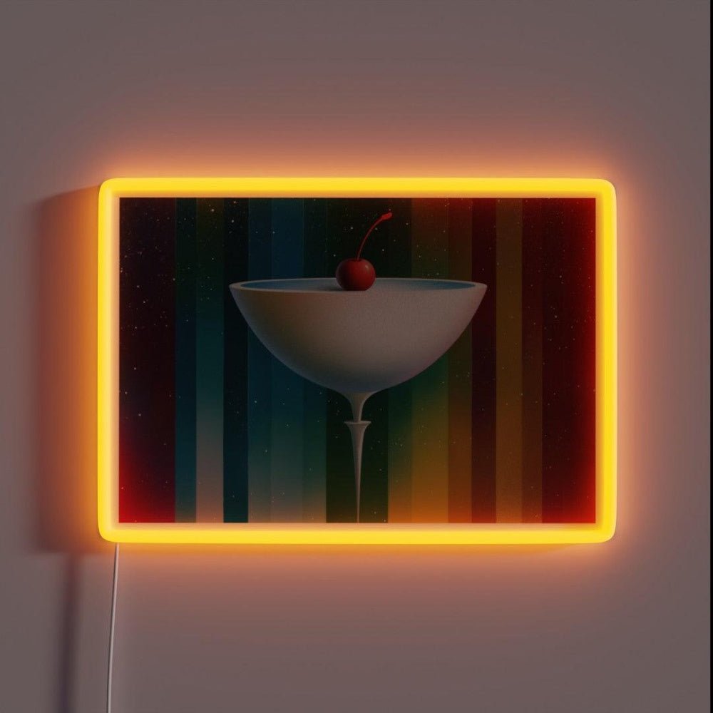 Cherry Martini Rgb Led Neon Sign Bar Wall Decor - Shineneon