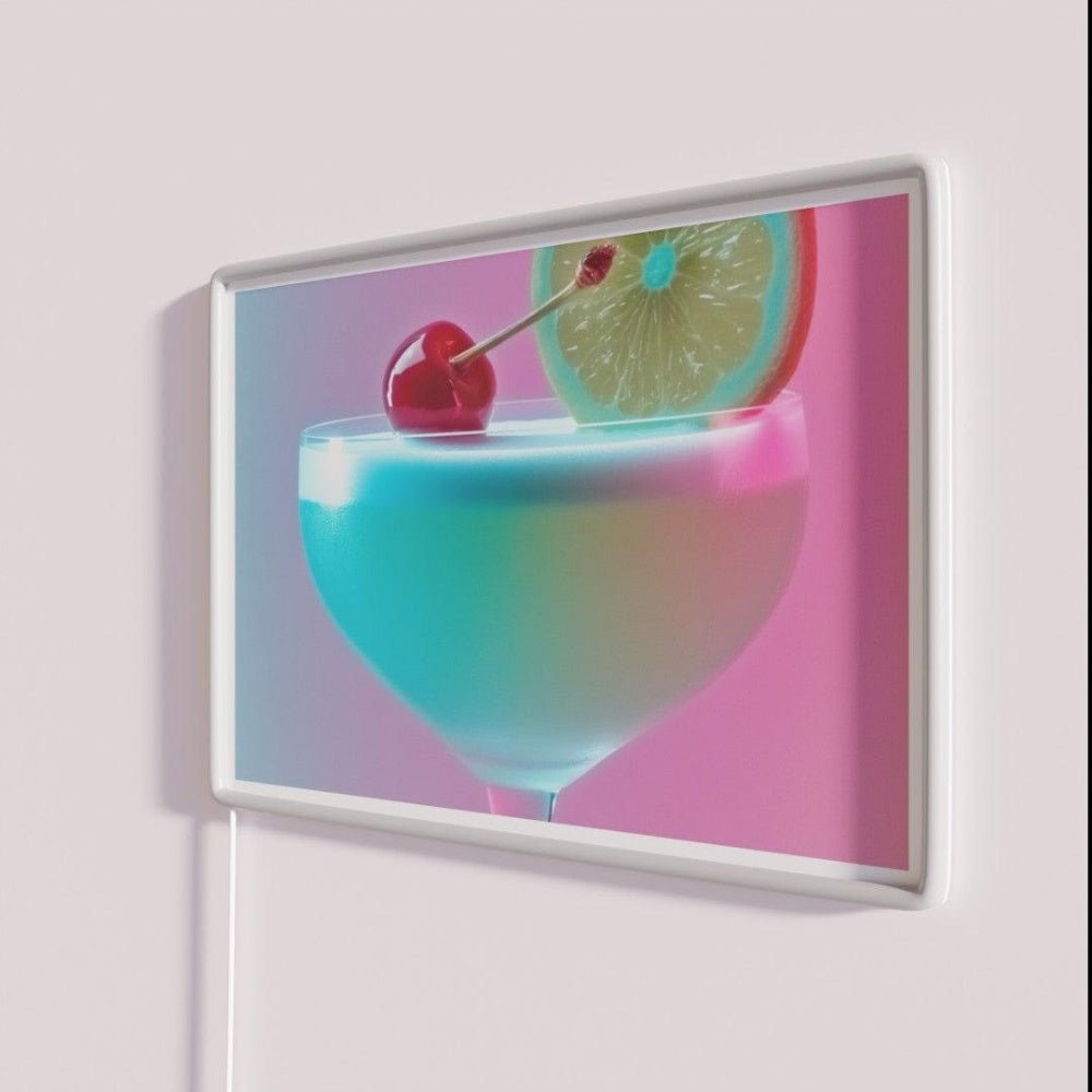 Cherry Martini Rgb Led Neon Sign Restaurant Wall Art - Shineneon