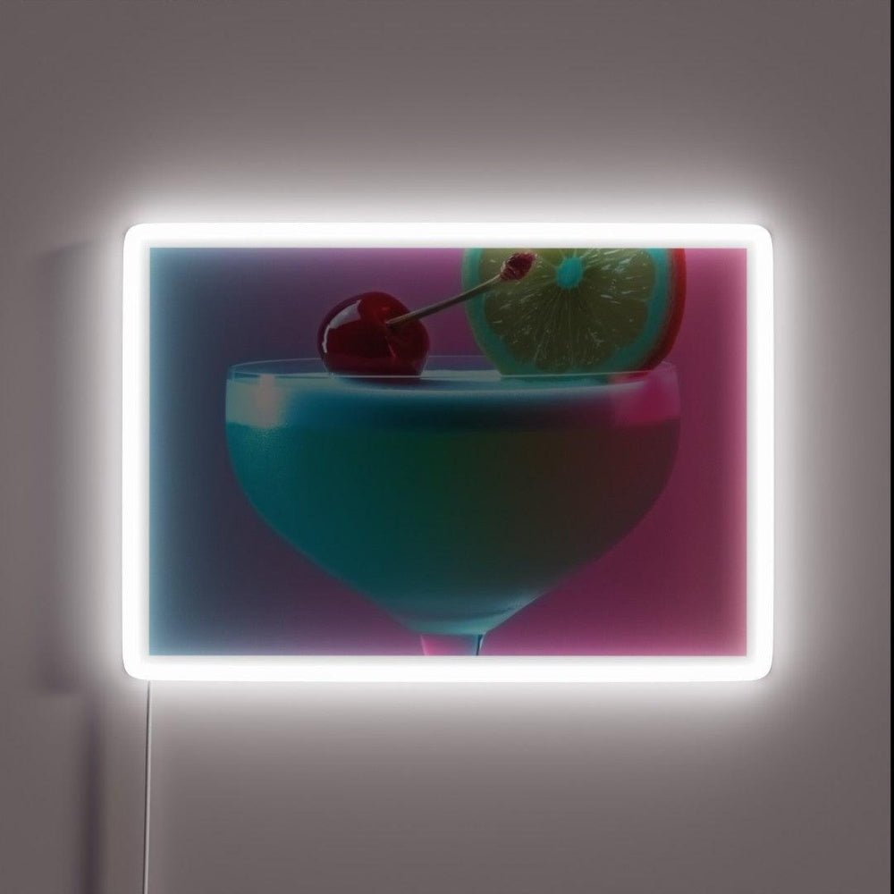 Cherry Martini Rgb Led Neon Sign Restaurant Wall Art - Shineneon