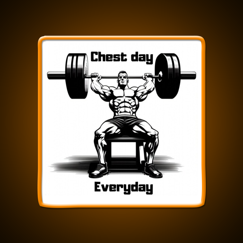 Chest Day Everday Design Gym Fitness Led Neon Sign Rgb Color - LED neon sign view 6