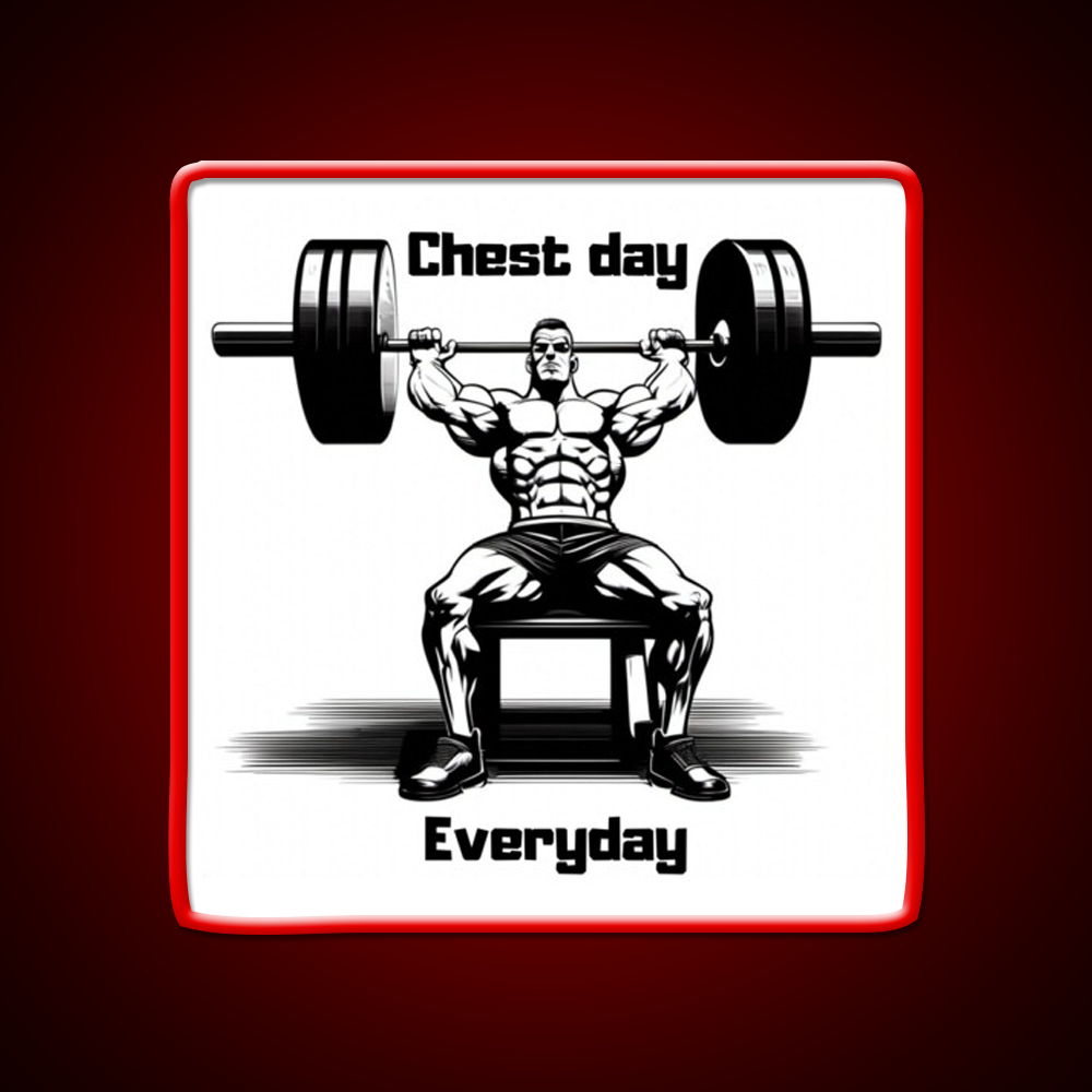 Chest Day Everday Design Gym Fitness Led Neon Sign Rgb Color - LED neon sign view 10