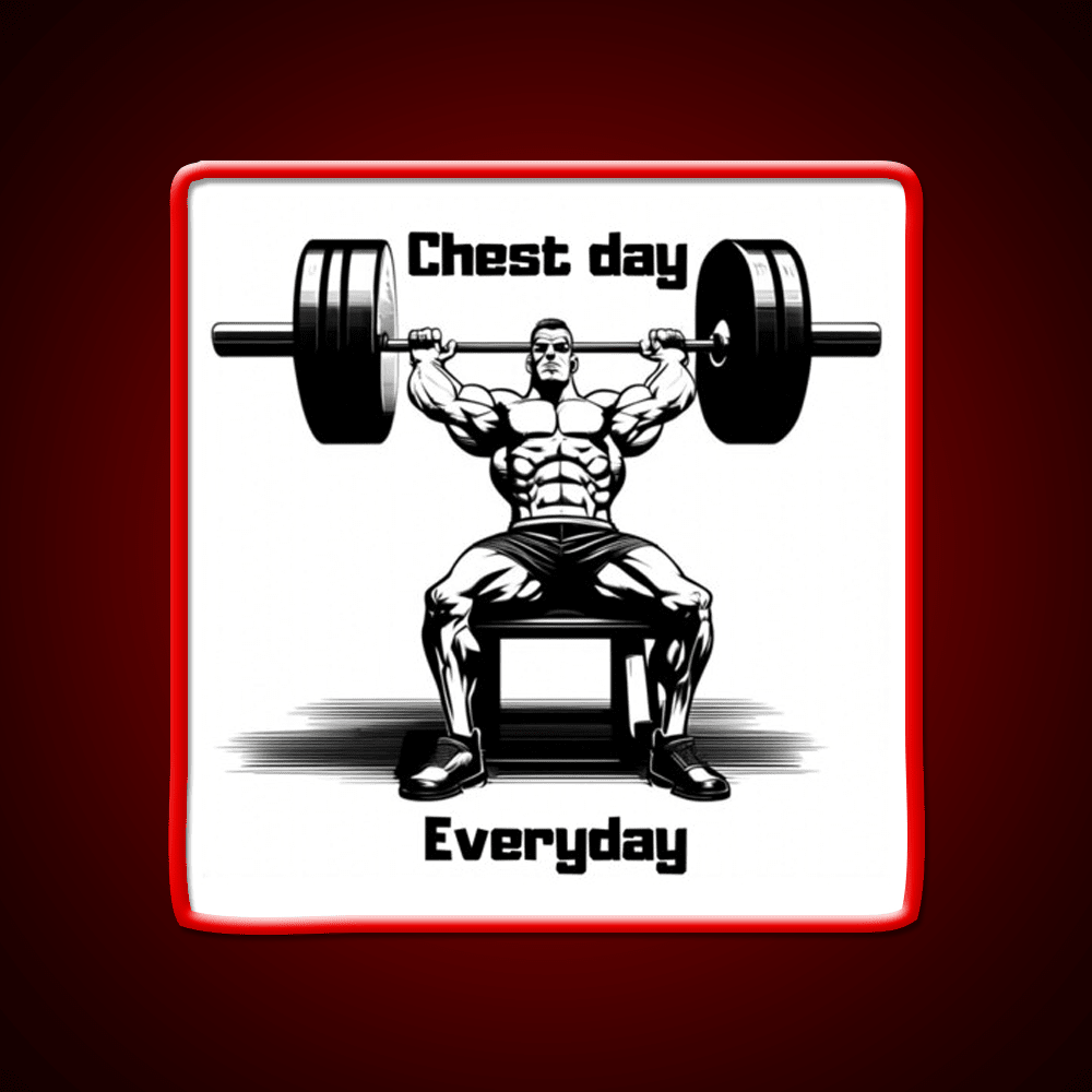 Chest Day Everday Design Gym Fitness Led Neon Sign Rgb Color - Shineneon
