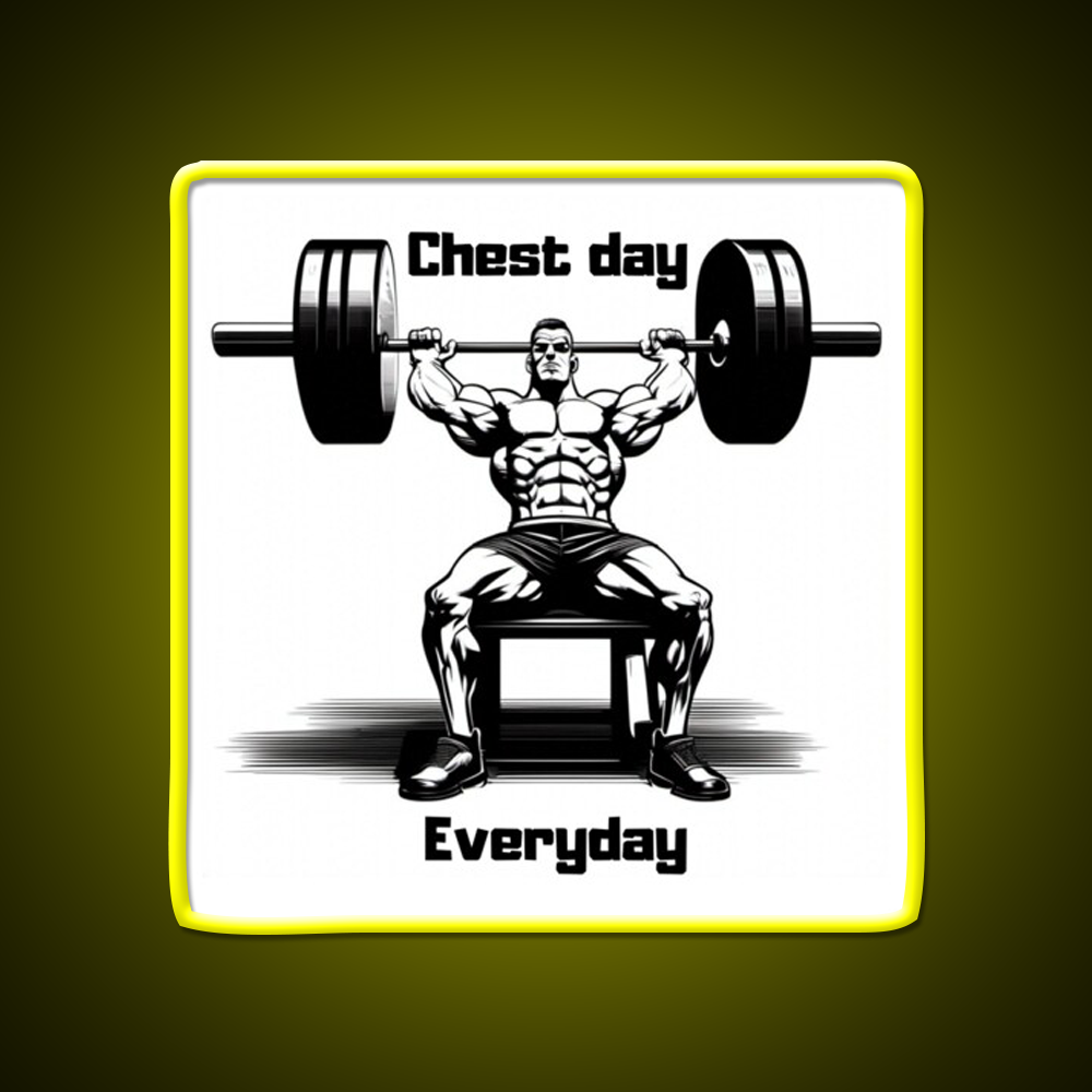 Chest Day Everday Design Gym Fitness Led Neon Sign Rgb Color - LED neon sign view 7