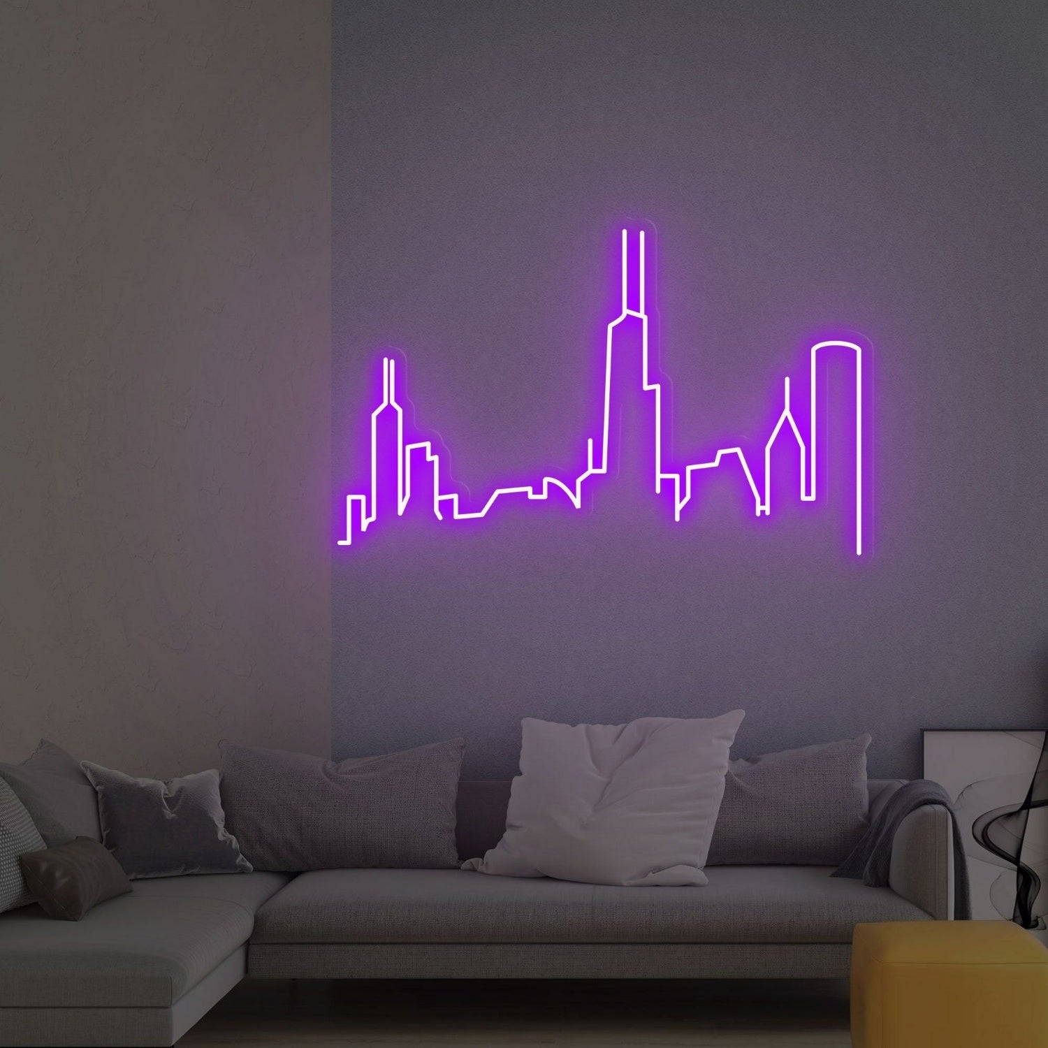 Chicago City Skyline Led Neon Sign Wall Decor Office - Shineneon