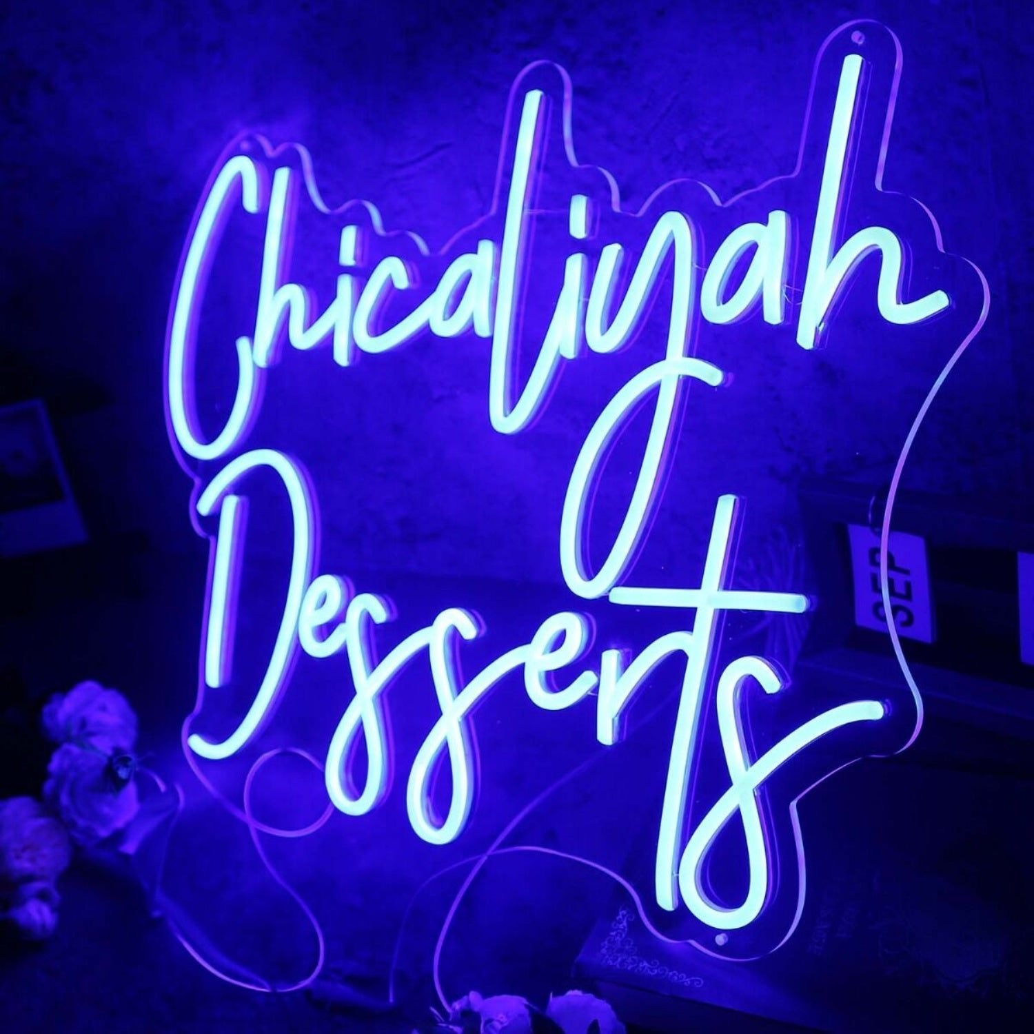 Chicaliyah Desserts Blue Led Neon Sign - Shineneon
