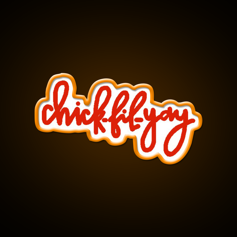 Chick Fi Yay Fast Food Led Neon Sign For Burger Place Rgb Color