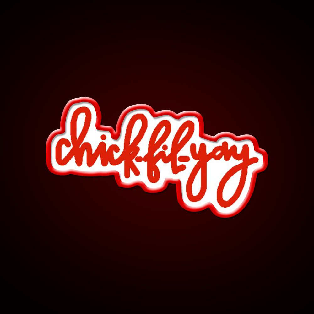 Chick Fi Yay Fast Food Led Neon Sign For Burger Place Rgb Color