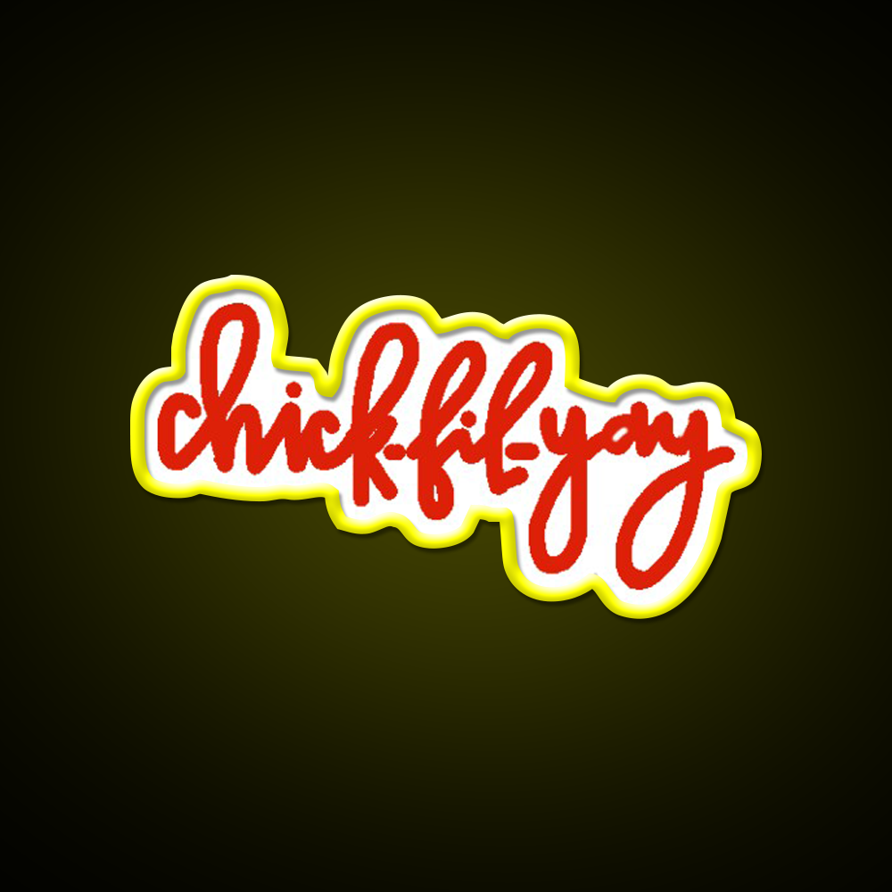 Chick Fi Yay Fast Food Led Neon Sign For Burger Place Rgb Color
