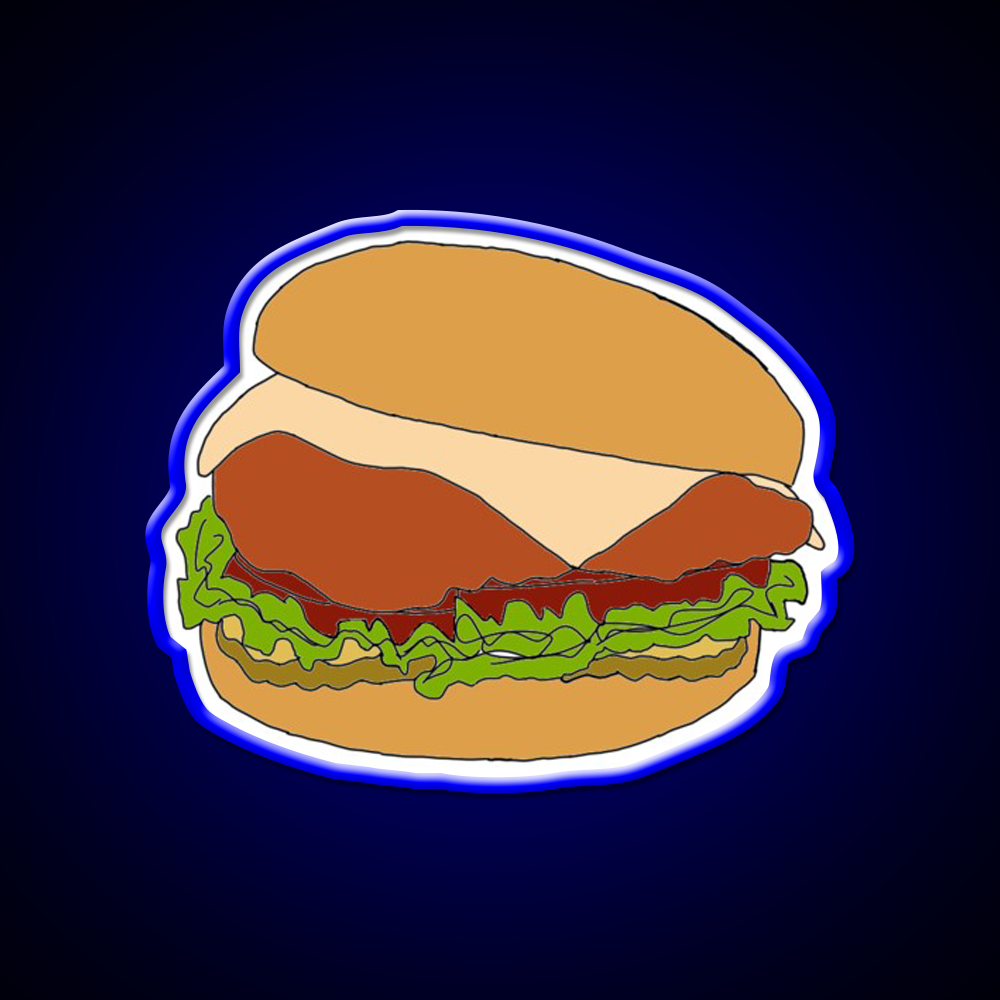 Chick Fil A Chicken Sandwich Fast Food Led Neon Sign For Burger Place Rgb Color