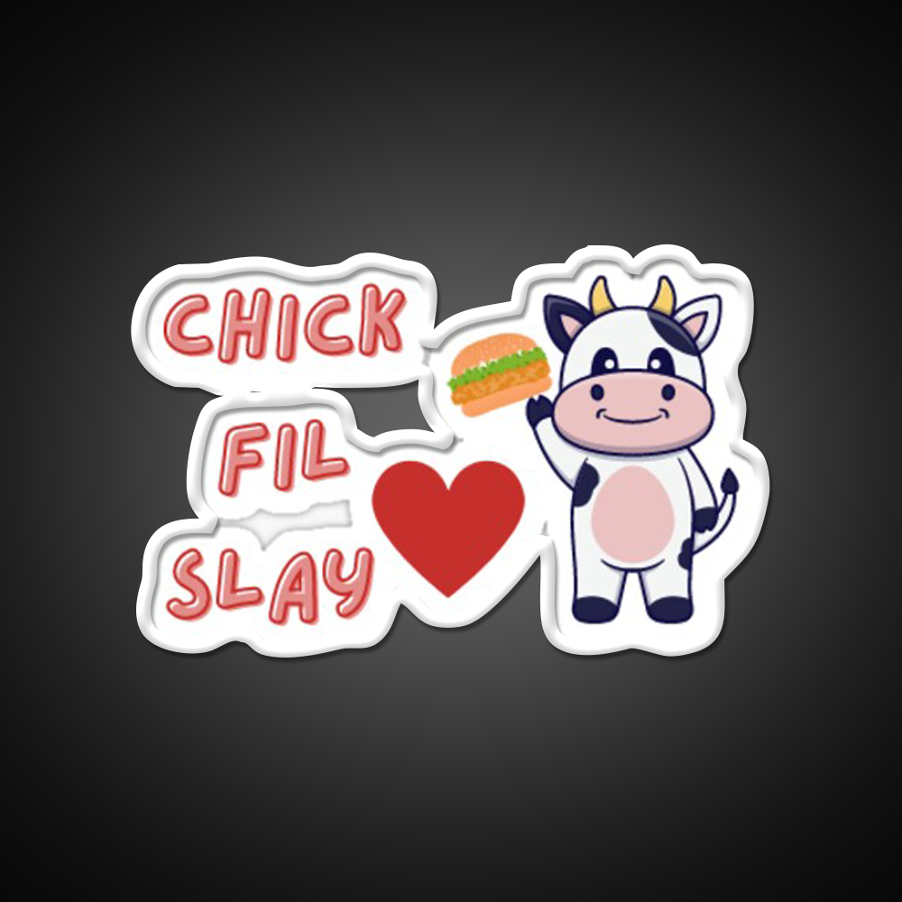 Chick Fil Slay Fast Food Led Neon Sign For Burger Place Rgb Color