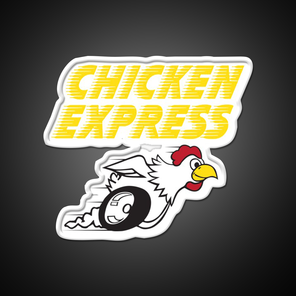 Chicken Express Fast Food Led Neon Sign For Burger Place Rgb Color