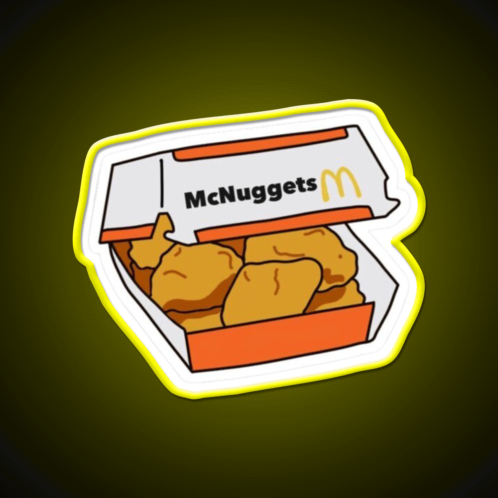 Chicken Mcnuggets Fast Food Led Neon Sign For Burger Place Rgb Color