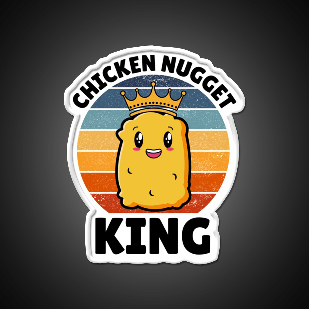Chicken Nugget King Birthday Fast Food Led Neon Sign For Burger Place Rgb Color - Shineneon