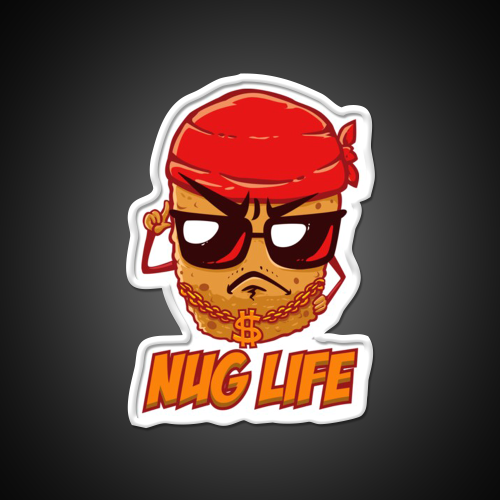 Chicken Nugget Nug Life Junk Food Nuggets Led Neon Sign For Burger Place Rgb Color