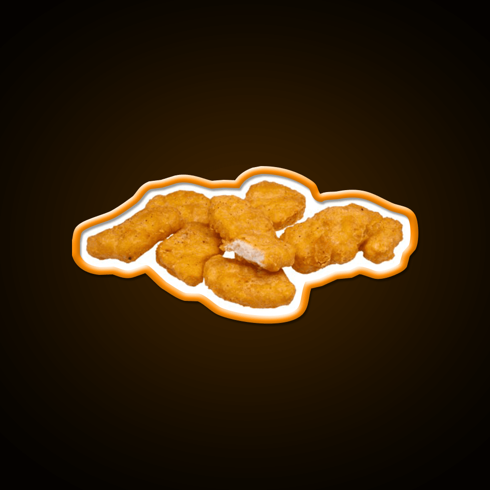Chicken Nuggets Fast Food Led Neon Sign For Burger Place Rgb Color - Shineneon